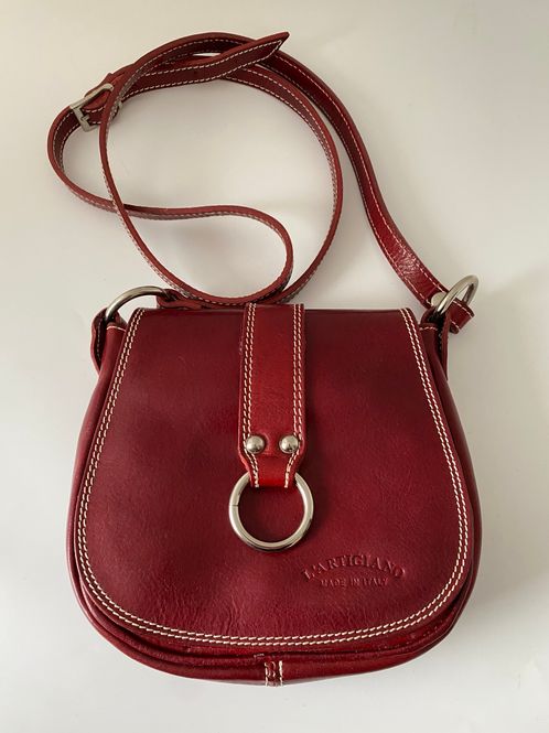 Hovedbilde Italiensk rød skinnveske  