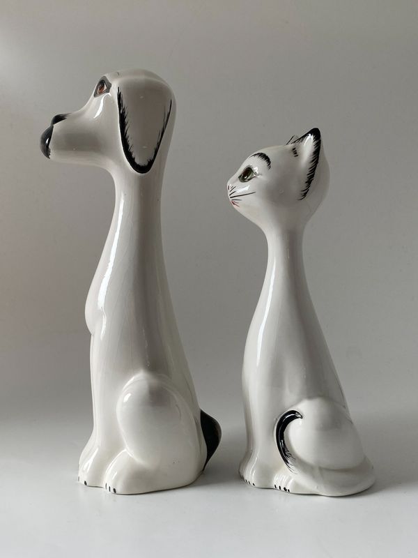 Sjarmerende  fajanse figurer  