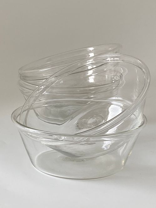 Hovedbilde Antikke melkeringer blåst glass 