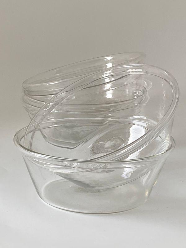 Antikke melkeringer blåst glass 