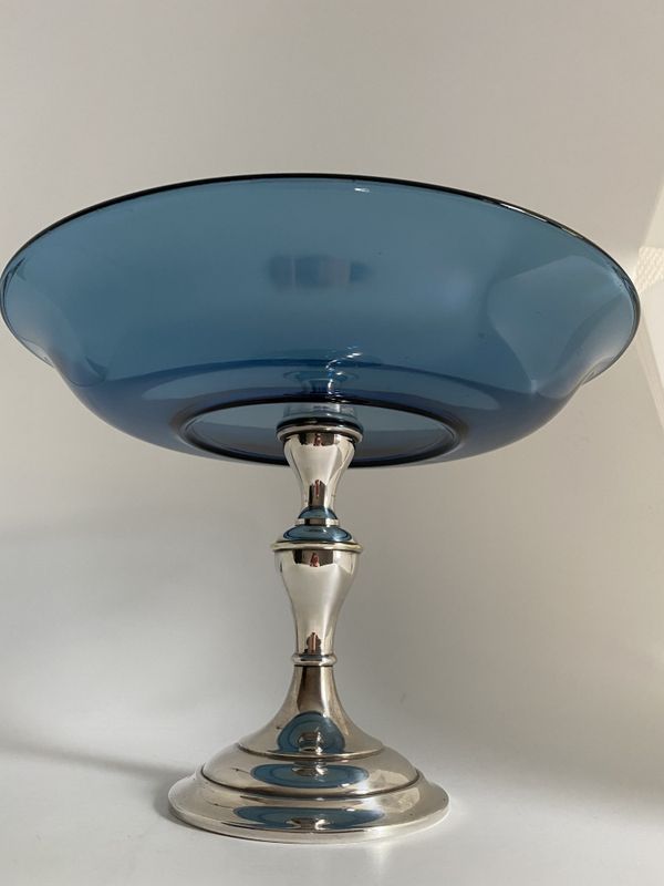  Stettefat i glass og metall 1920 tallet