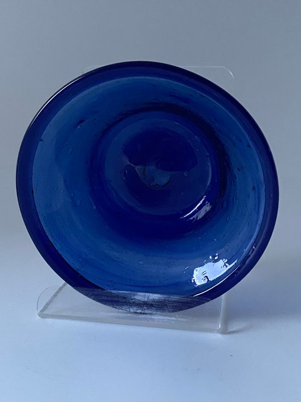 Koboltblå kunstglass romersk stil 